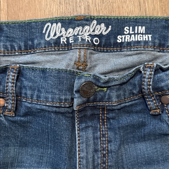 Wrangler Retro Slim Straight Jeans Size 35/ 36 - Picture 2 of 8